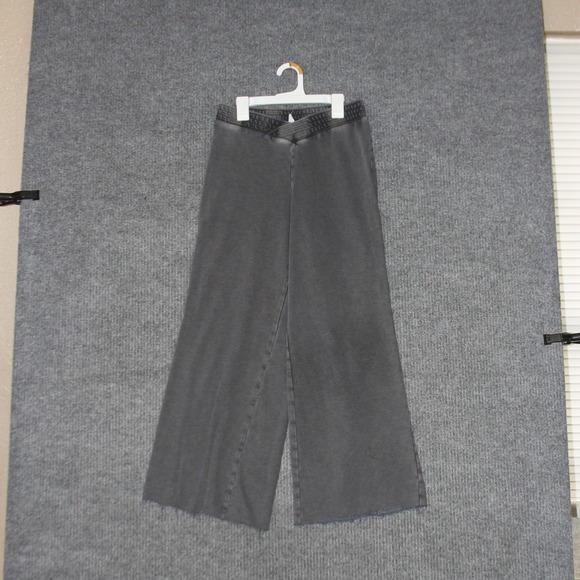 Out From Under Pants - Out From Under Pants Womens Size S Grey Wide Leg Distressed Raw Hem Trendy Boho